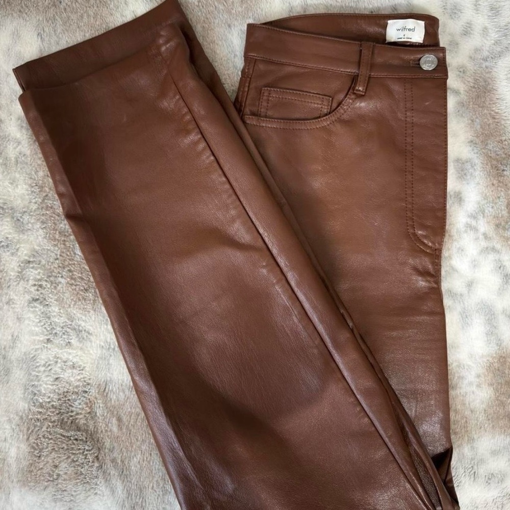 Aritzia Brown Melina Straight Leg Pants - Picture 2 of 3
